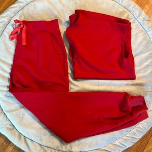 Figs Scrub Set-Pop Red